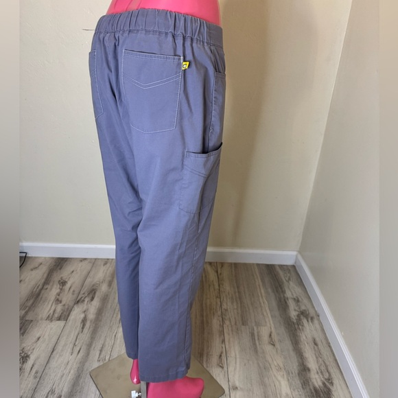 WonderWink Blue Scrub Pants | Size Small | Elastic Waist Cargo - Picture 4 of 7